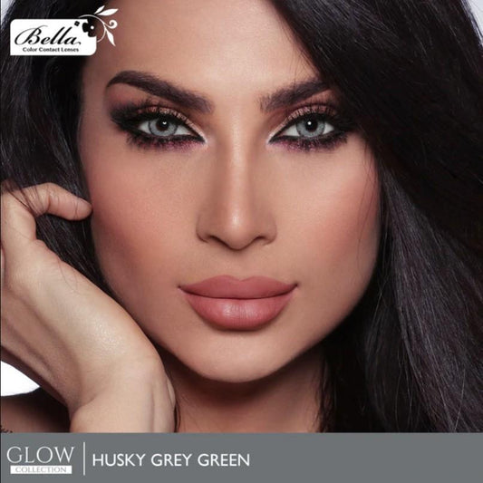 Bella Glow Colored Lenses - Husky Gray Green