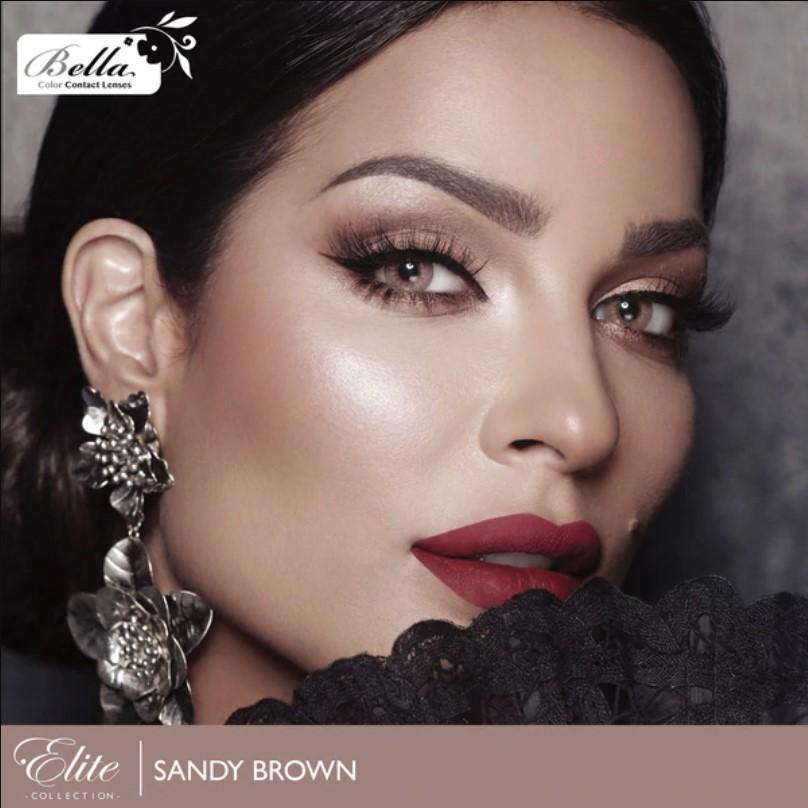 Bella Elite Colored Lenses - Sandy Brown